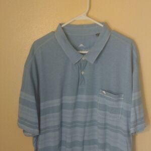 Tommy Bahama Blue Striped Polo Shirt